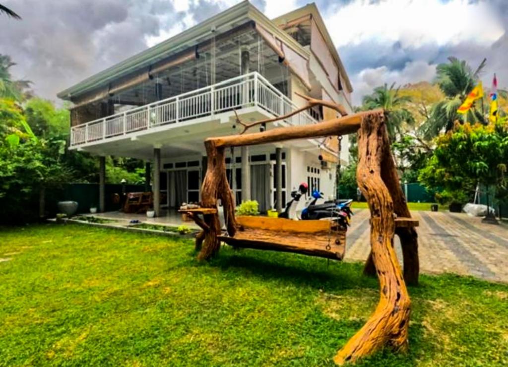 Garden swing outdoors